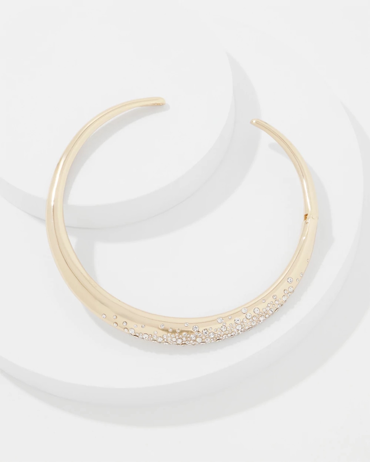 White House Black Market Dusted Pave Collar Necklace |  In Gold