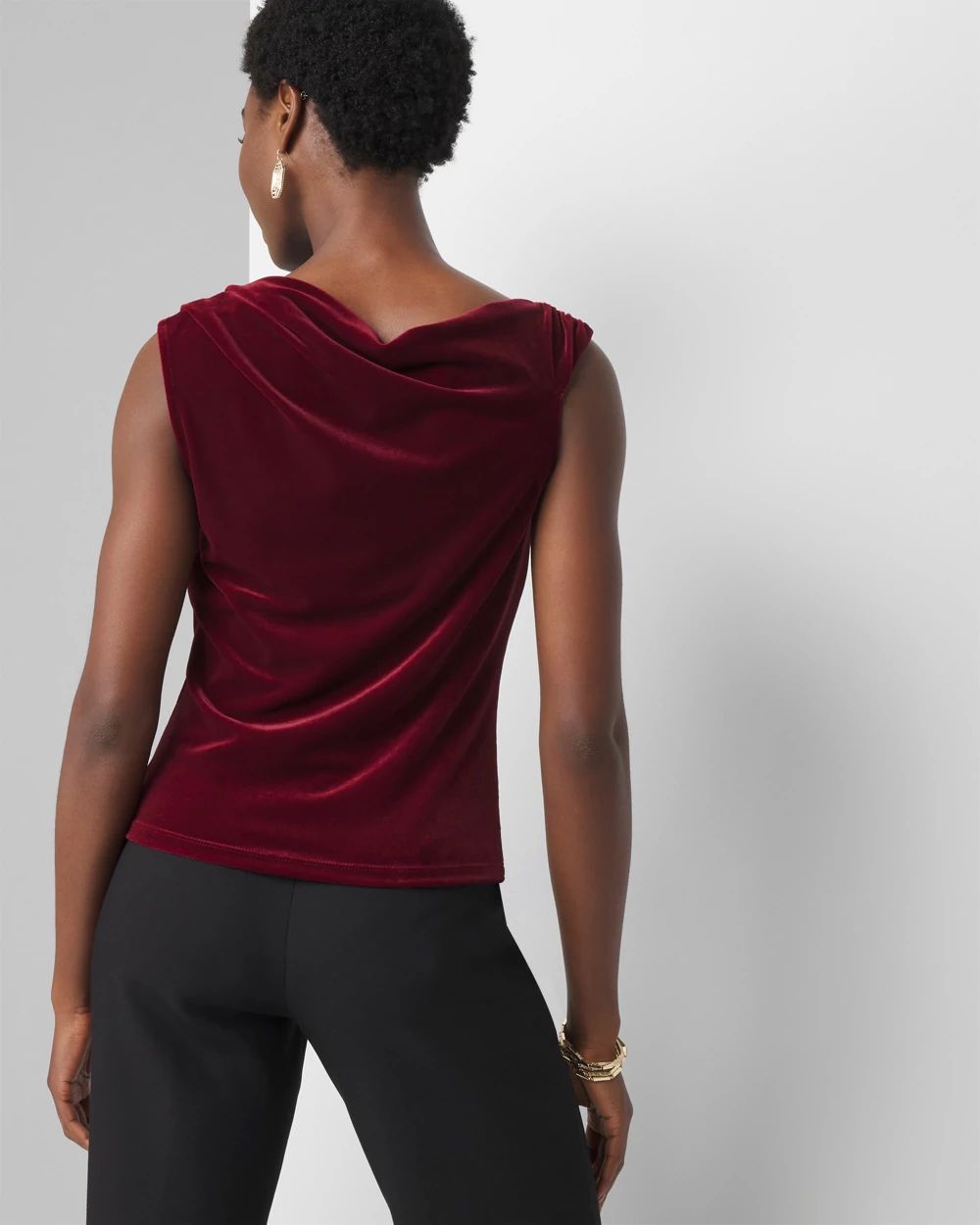 Off-the-Shoulder Velvet Top click to view larger image.