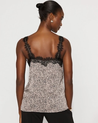 Lace Trimmed Satin Camisole click to view larger image.