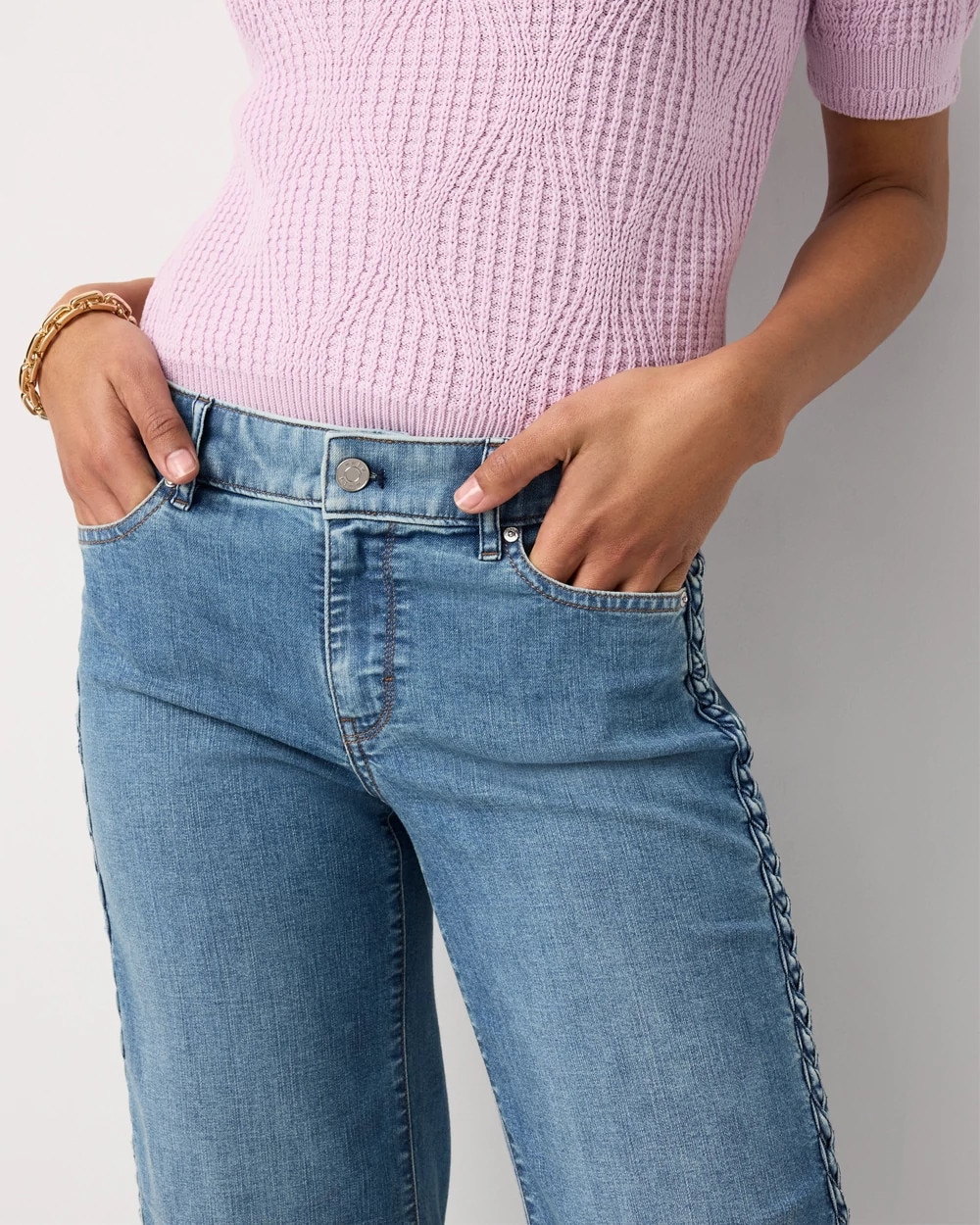 Featherweight High Rise Wide Leg Cropped Jean