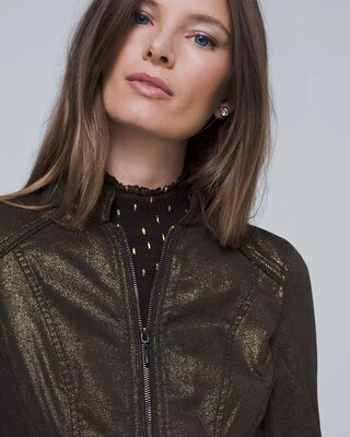 Coated Metallic Band Jacket