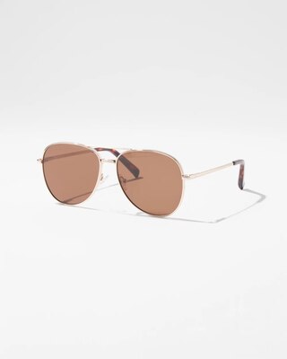 Gold Aviator Sunglasses