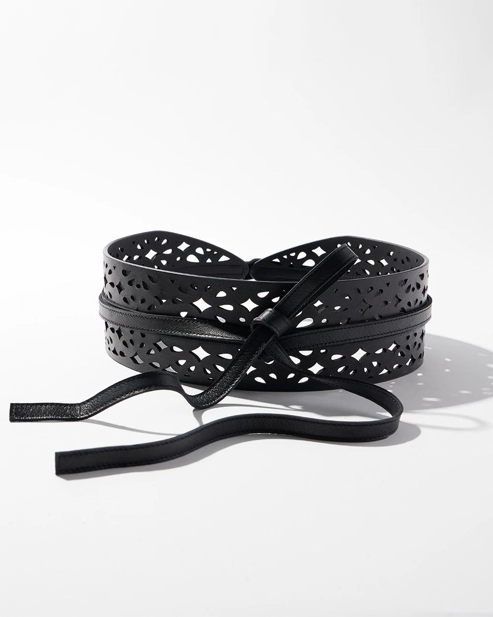 Black Cut Out Obi Belt
