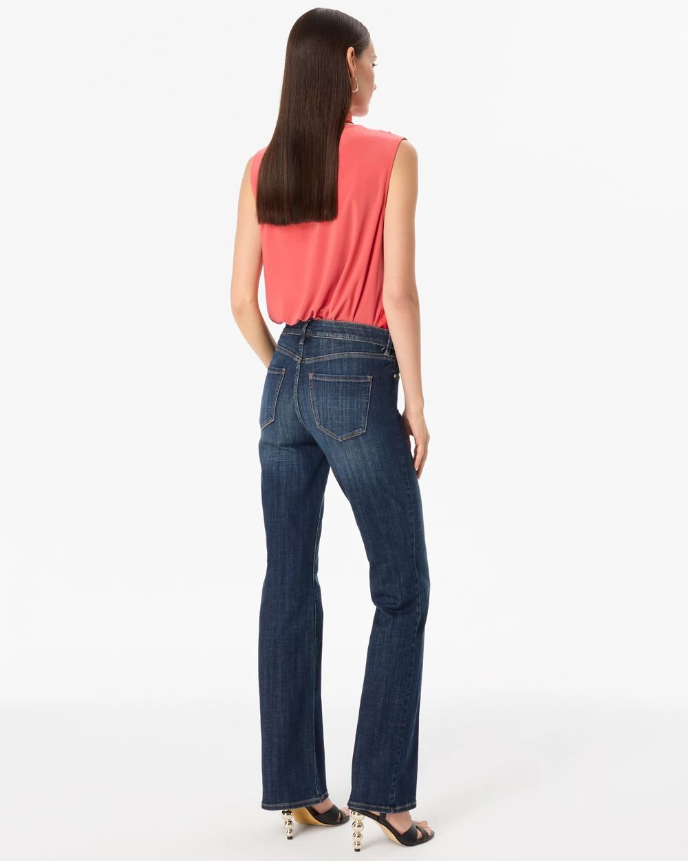 Petite Mid-Rise Bootcut Jeans click to view larger image.
