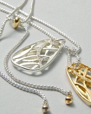 Mixed Metal Pendant Necklace