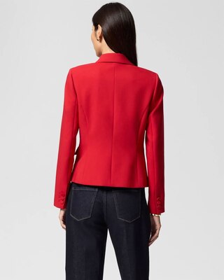 Luxe Stretch Cropped One-Button Blazer click to view larger image.