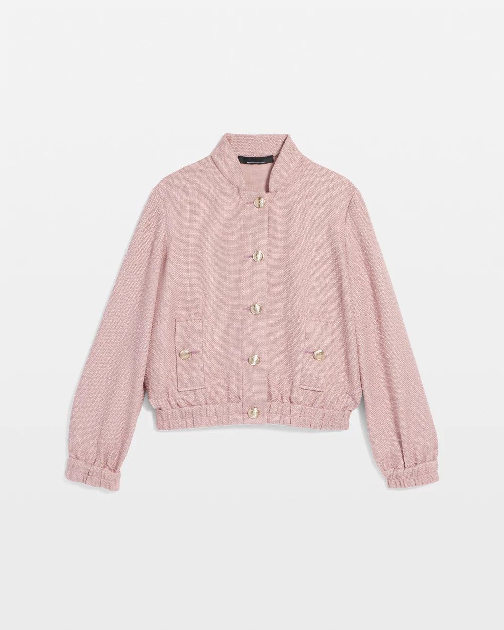 Petite Tweed Bomber Jacket