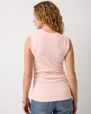 WHBM FORME™ Ribbed Stretch Ruched Side Tank click to view larger image.