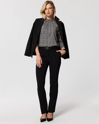 Petite Matte Satin Mock Neck Blouse click to view larger image.