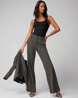 Petite Mariner Wide Leg Geometric Print Pants