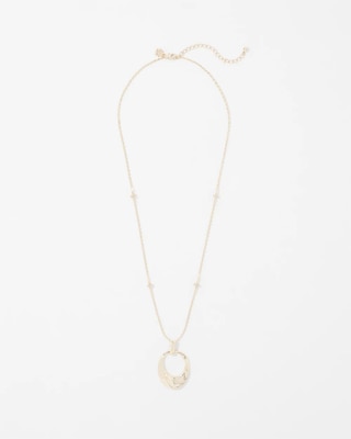 Gold Twisted Pendant Necklace click to view larger image.