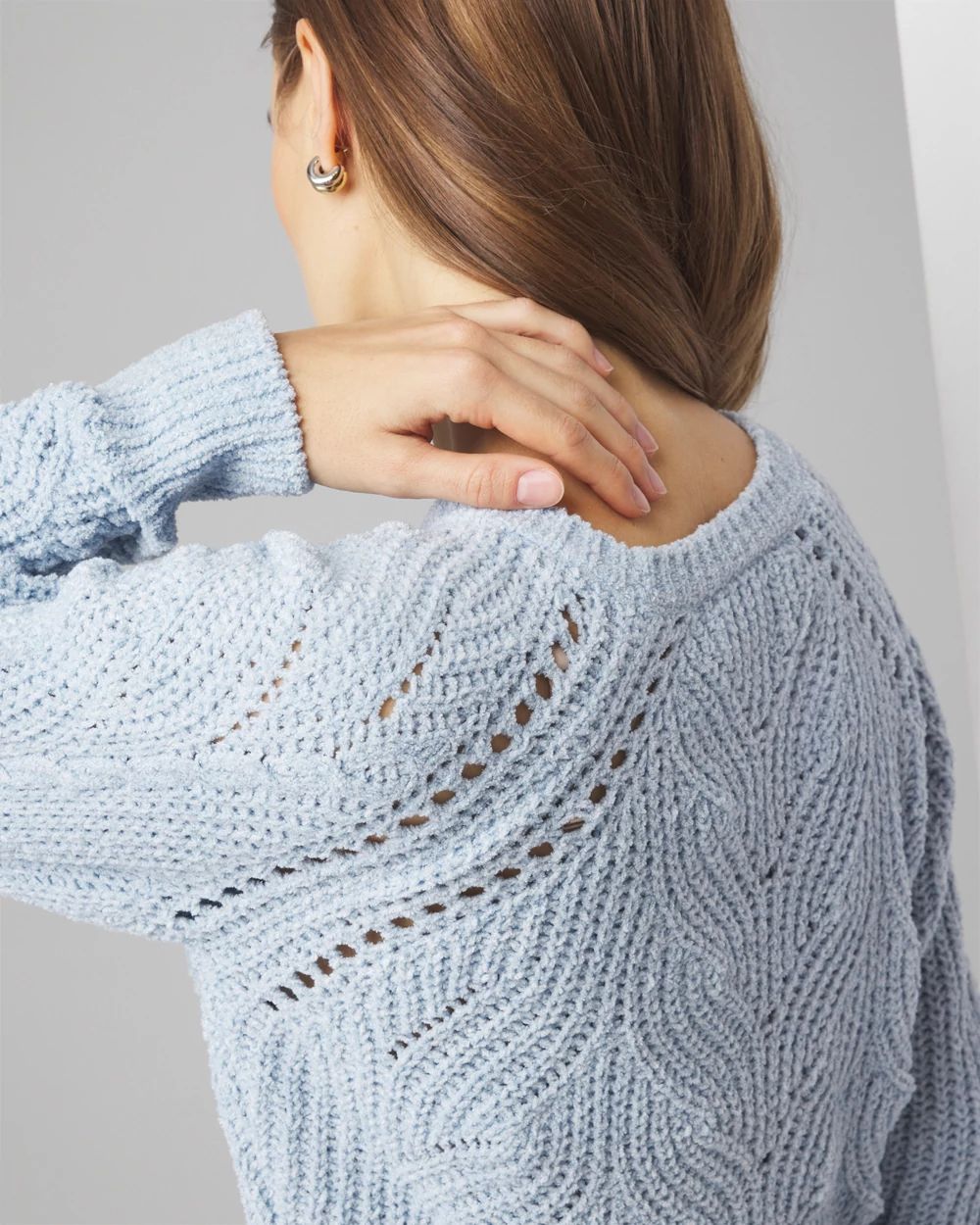 Chenille Cable Cutout Sweater click to view larger image.
