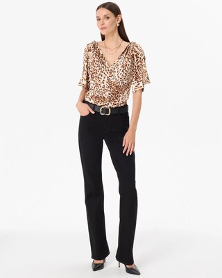Mid-Rise Bootcut Jeans click to view larger image.
