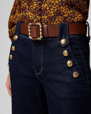Twisted Buckle Denim Belt