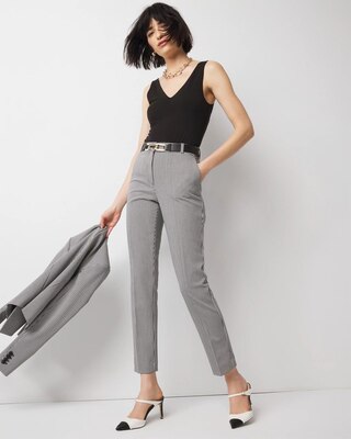 WHBM® Elle Slim Ankle in Gingham click to view larger image.