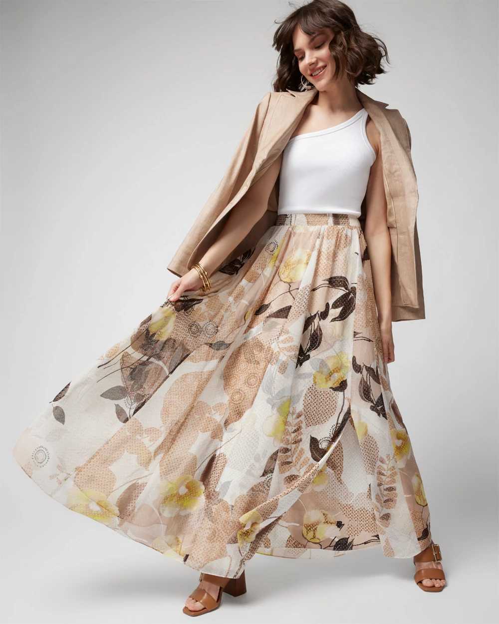 Tiered maxi 2025 skirt 50