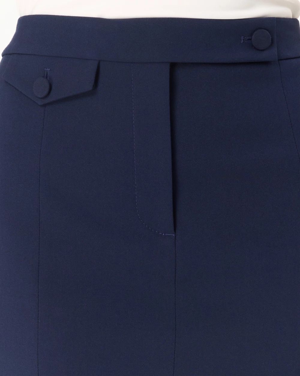 Luxe Stretch Extended Tab Pencil Skirt click to view larger image.