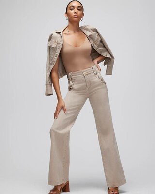 High-Rise Mariner Wide Leg Jeans
