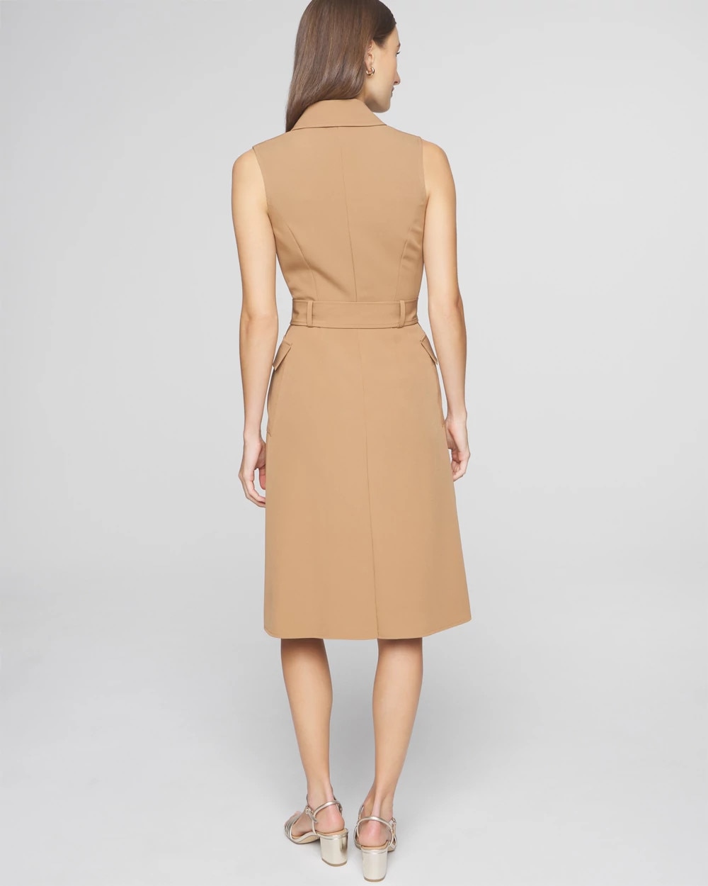 Sleeveless Belted Blazer Dress