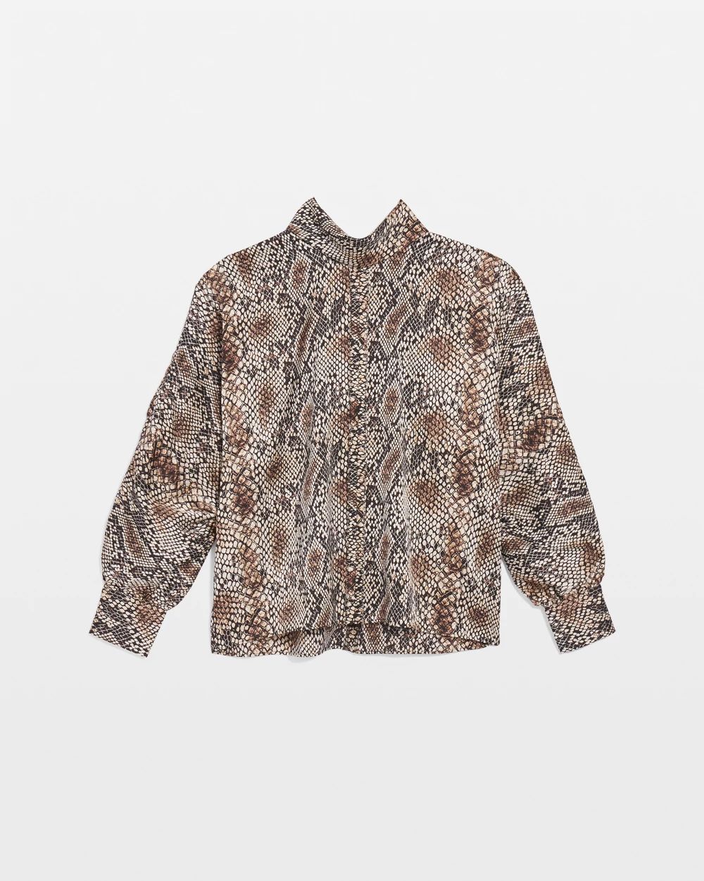 Tie Back Satin Blouse