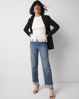 Fringe Hem Sweater Tank click to view larger image.