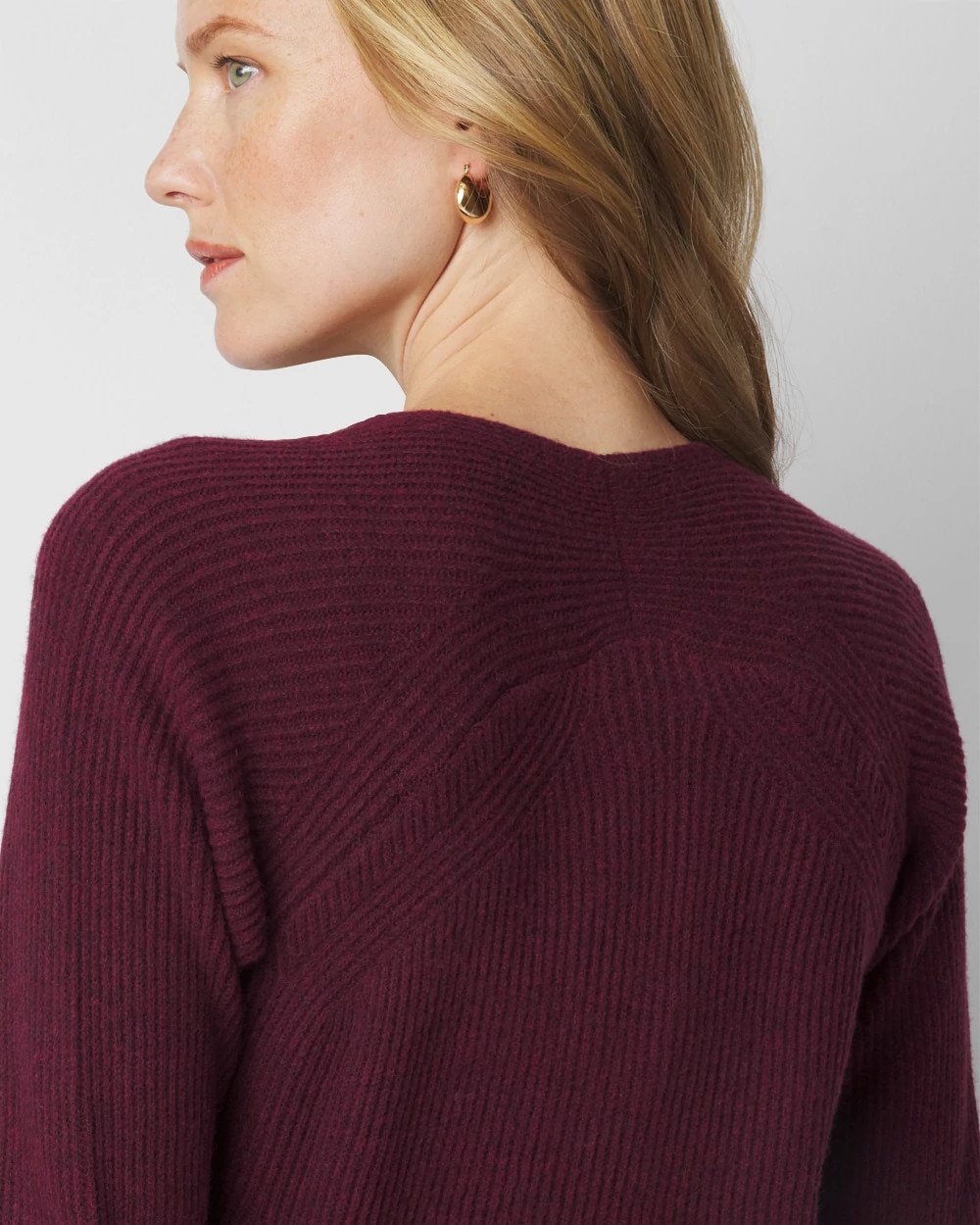 Ribbed Raglan Pullover Sweater - image 3