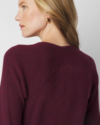 Ribbed Raglan Pullover Sweater click to view larger image.