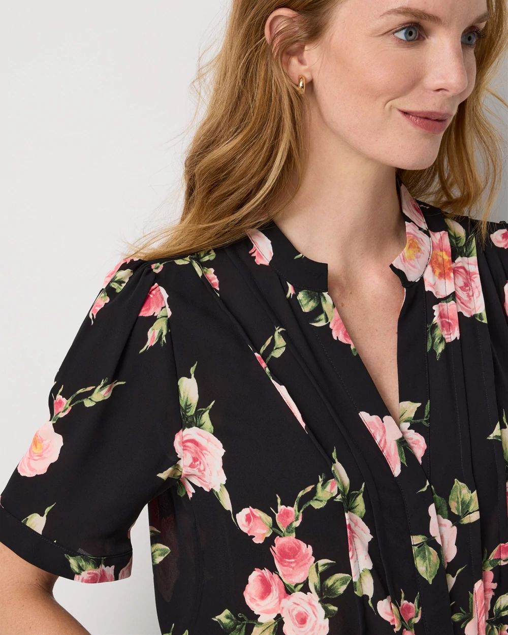 Pleated Crepe Shirt click to view larger image.