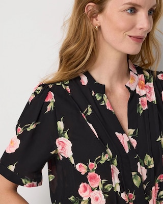 Pleated Crepe Shirt click to view larger image.