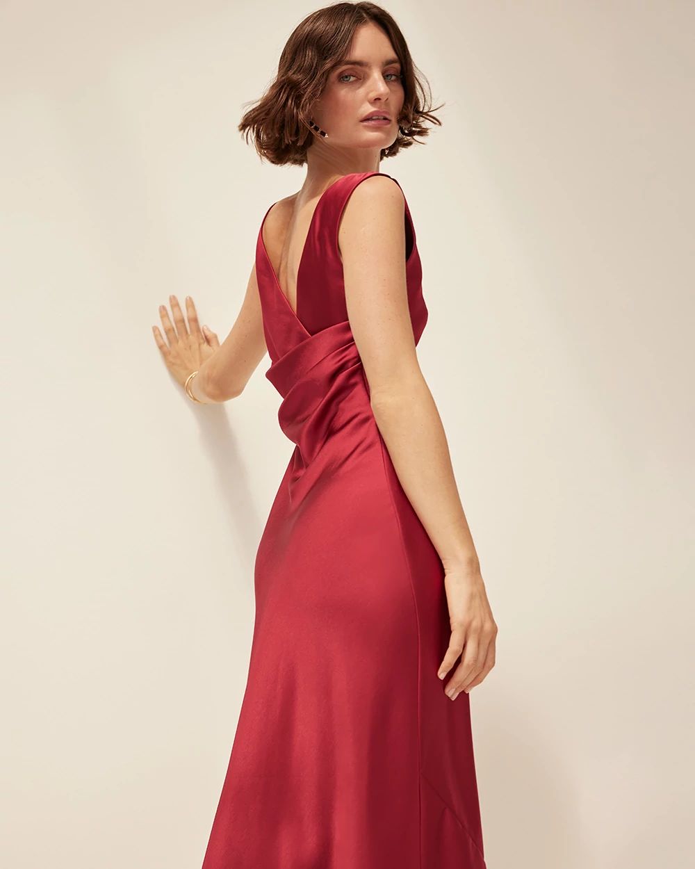 Sleeveless Satin Slip Dress White House Black Market