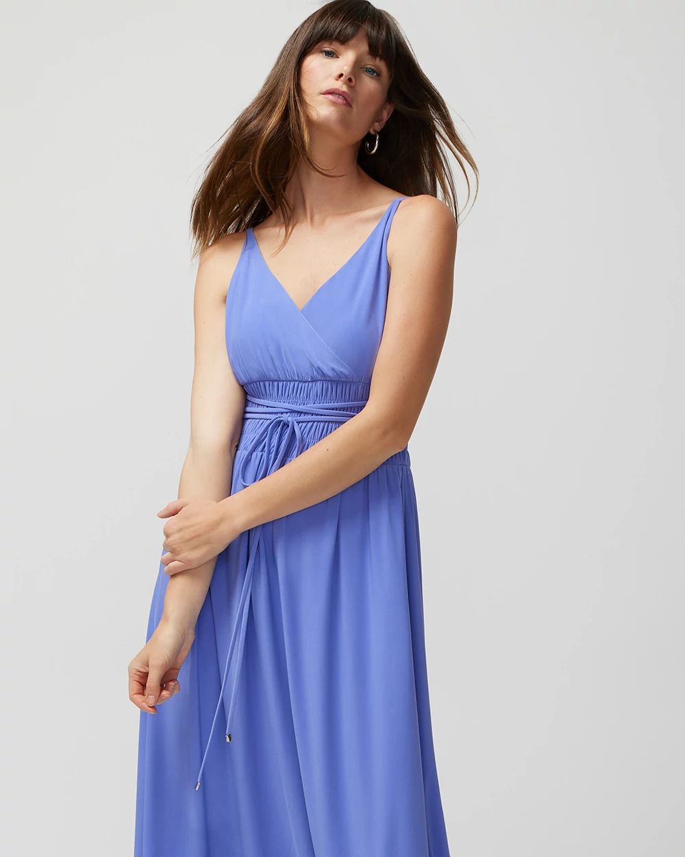 V neck jersey maxi dress best sale