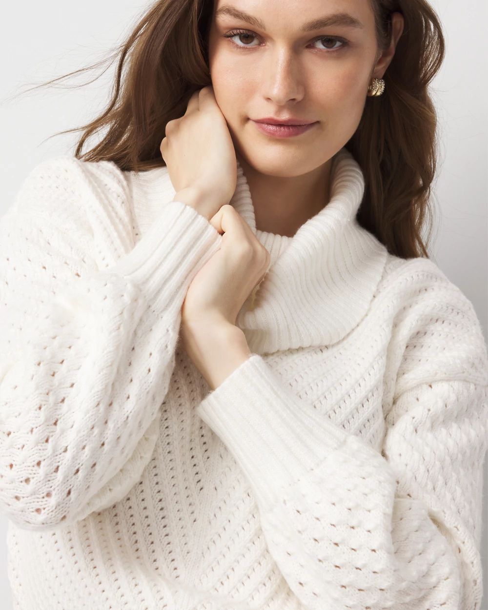 Dolman Sleeve Turtleneck Sweater click to view larger image.