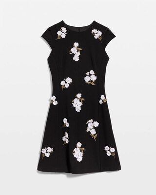 Petite Floral Applique Mini Dress click to view larger image.