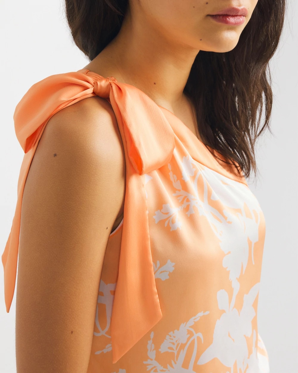 One Shoulder Satin Top