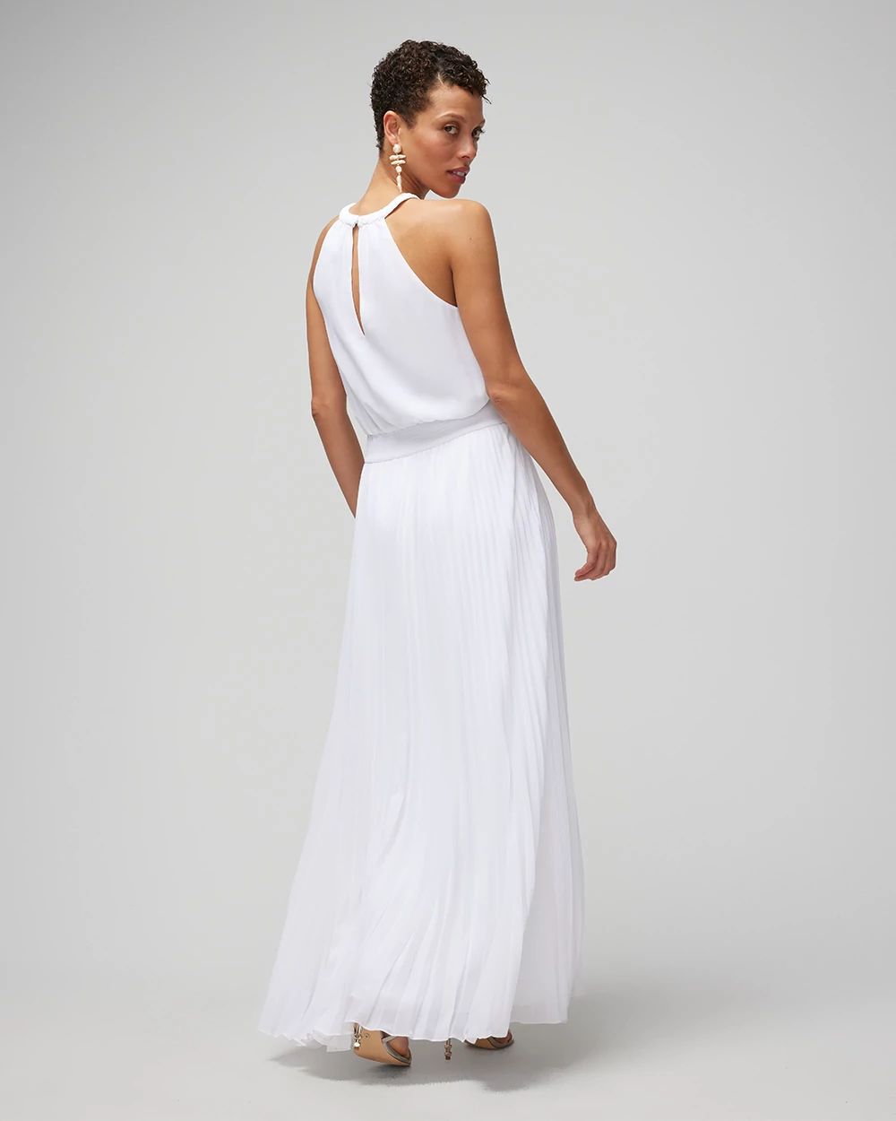 Braided Halter Maxi Dress