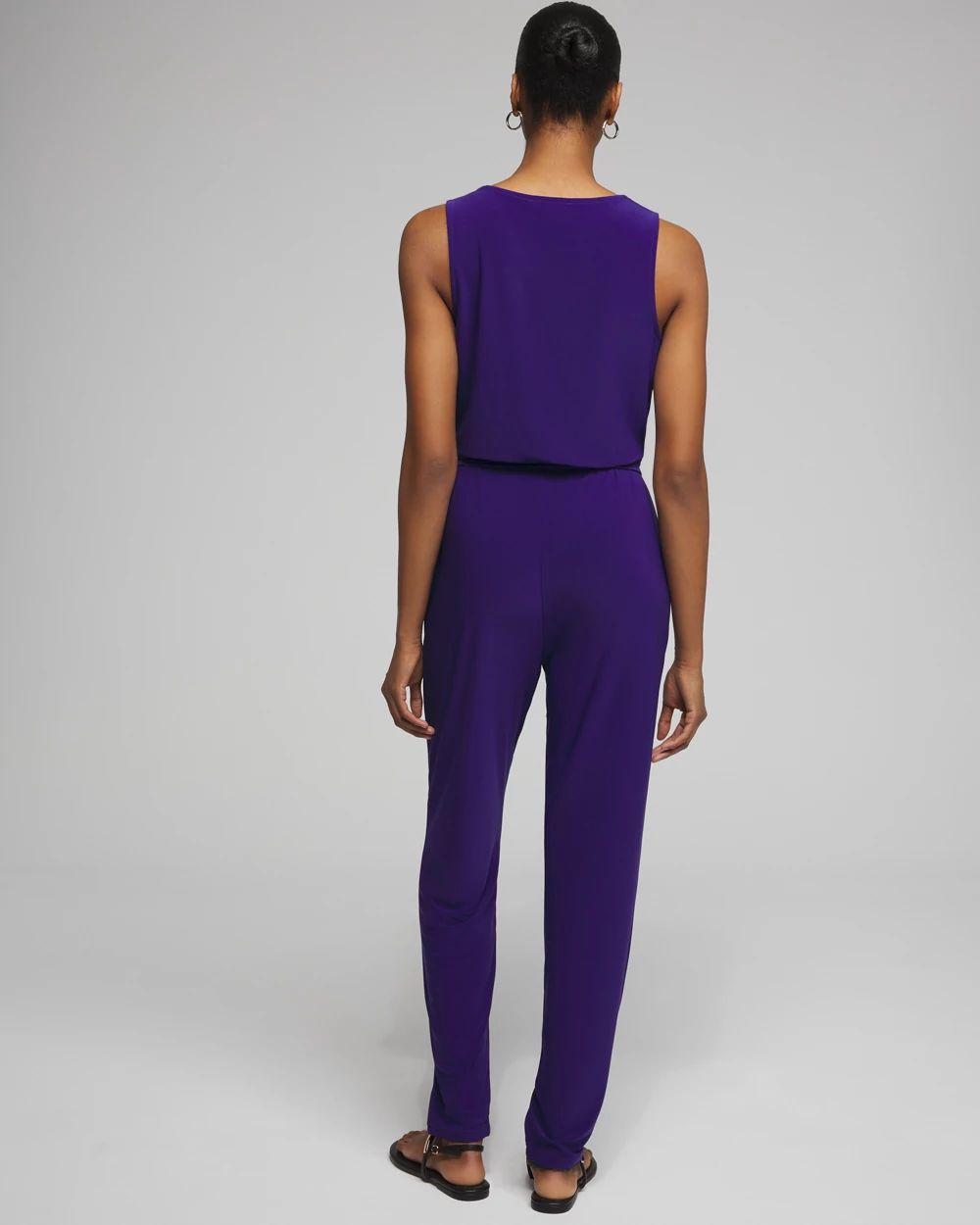 Outlet WHBM Sleeveless Tapered Leg Jumpsuit click to view larger image.