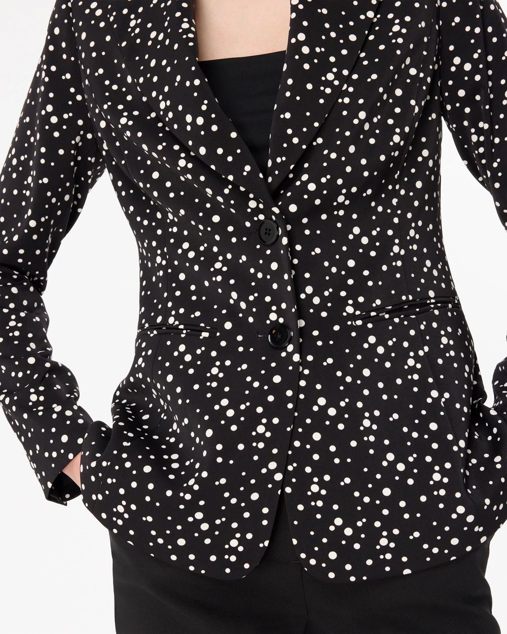 Petite Dot Print Blazer click to view larger image.