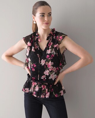 Floral Ruffle Top