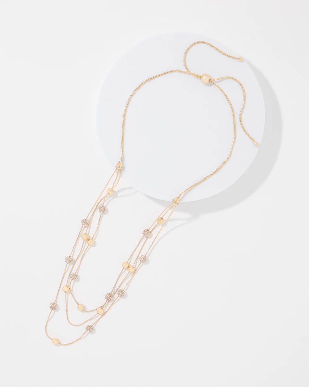 Pavé Multistrand Necklace click to view larger image.