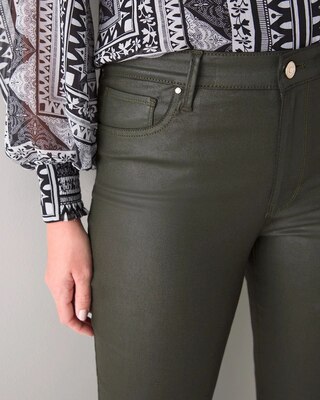 Curvy-Fit High Rise Coated Skinny Jeans