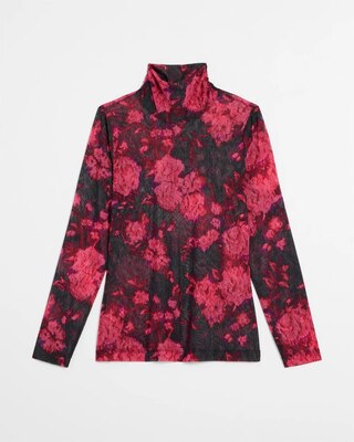 Long Sleeve Mesh Turtleneck