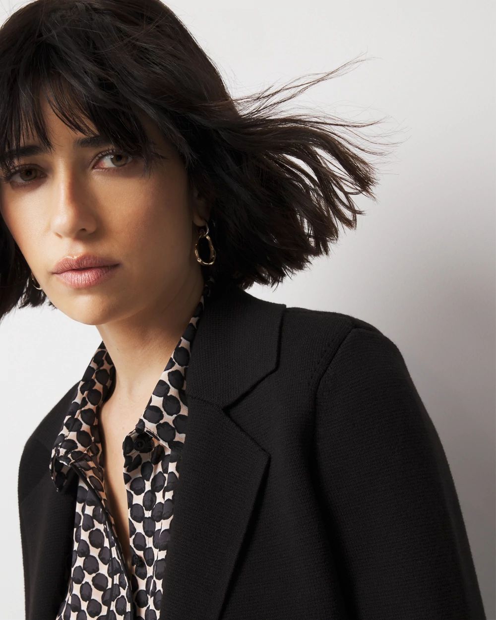 Cropped Sweater Blazer click to view larger image.