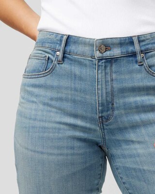 Mid Rise Everyday Soft Denim™ Destructed Girlfriend Jeans click to view larger image.
