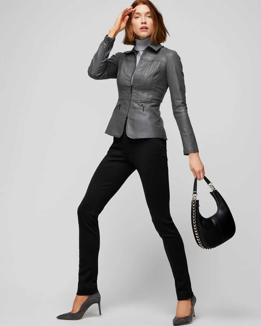 Coated moto jacket hot sale