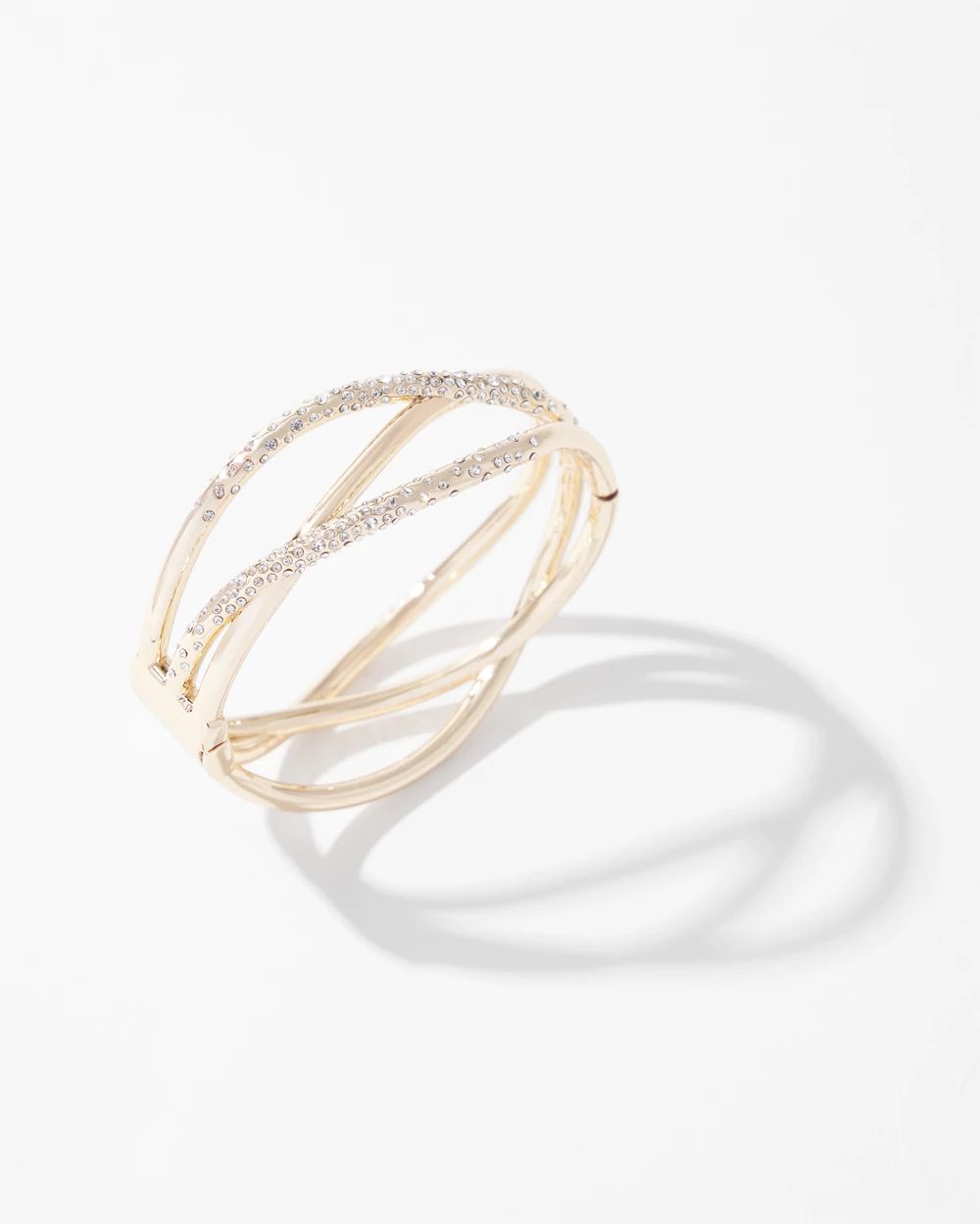 Gold Dusted Pave Cuff Bracelet