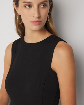 Petite Sleeveless Square Neck Crepe Jumpsuit click to view larger image.
