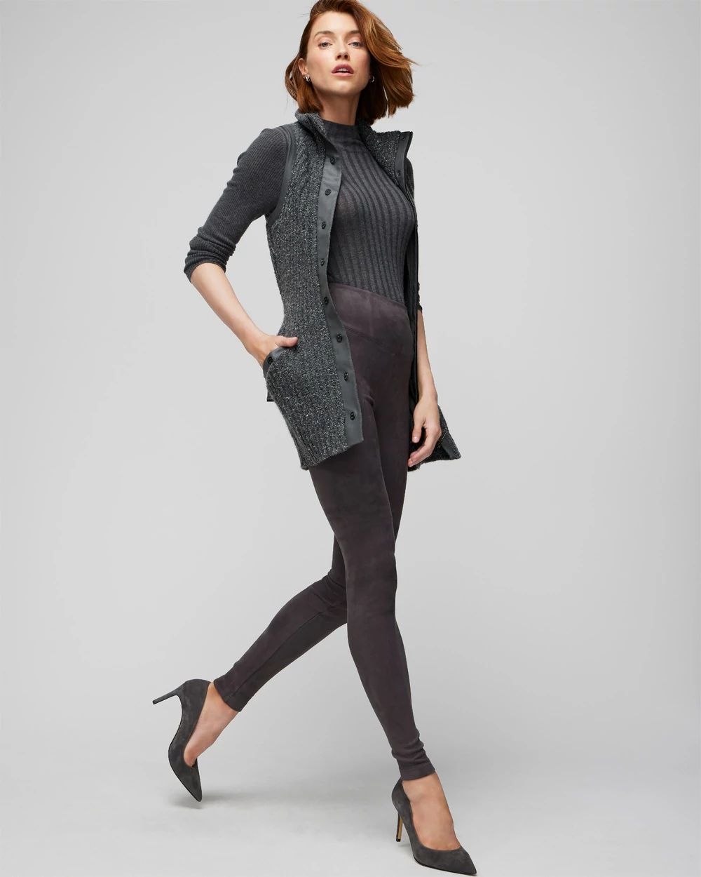 Vegan Suede WHBM® Runway Legging