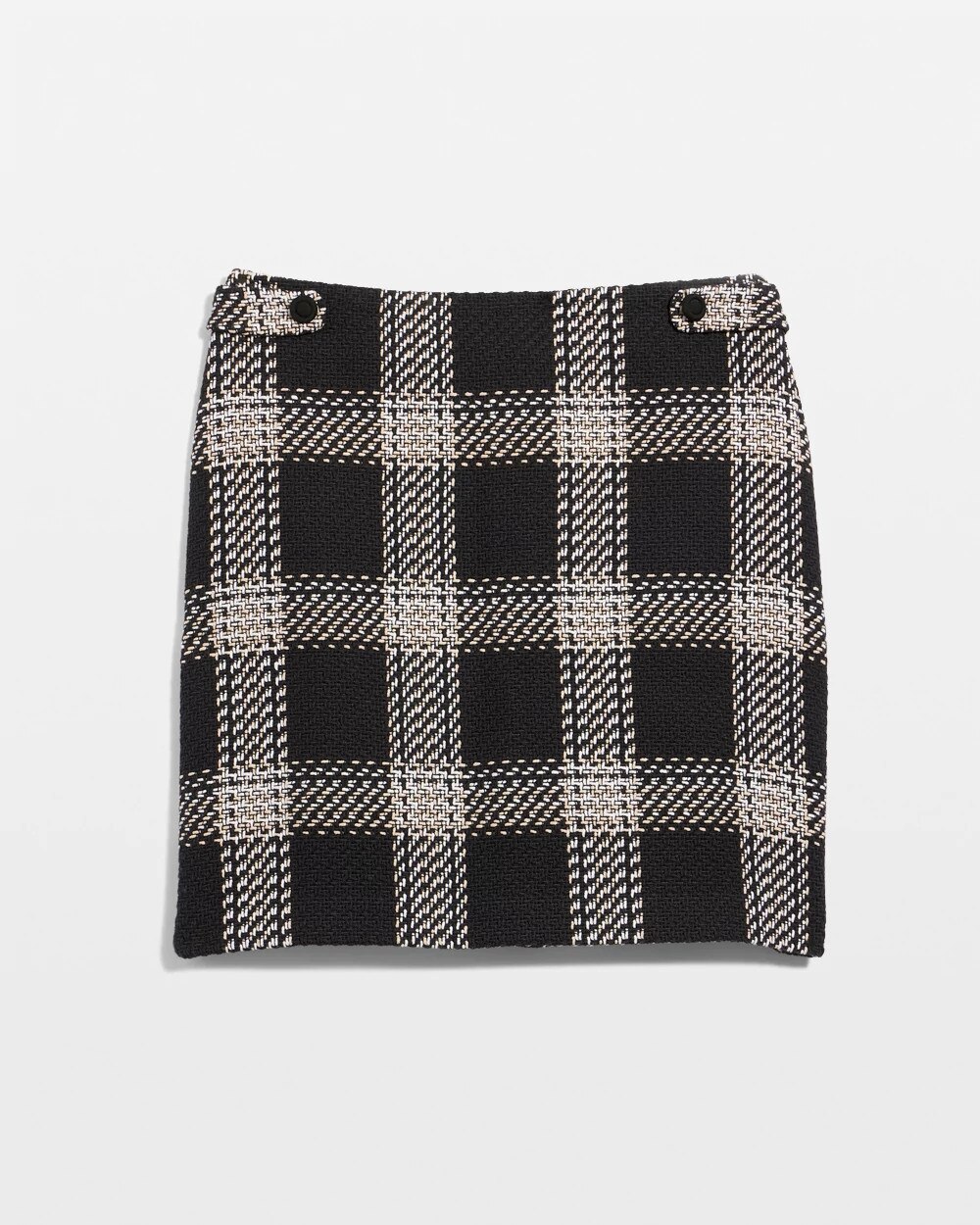 Plaid Mini Boot Skirt