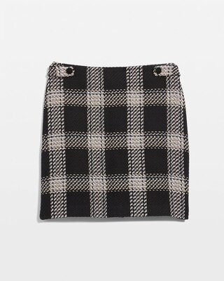Plaid Mini Boot Skirt