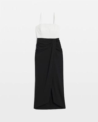 Strapless Colorblock Midi Dress click to view larger image.